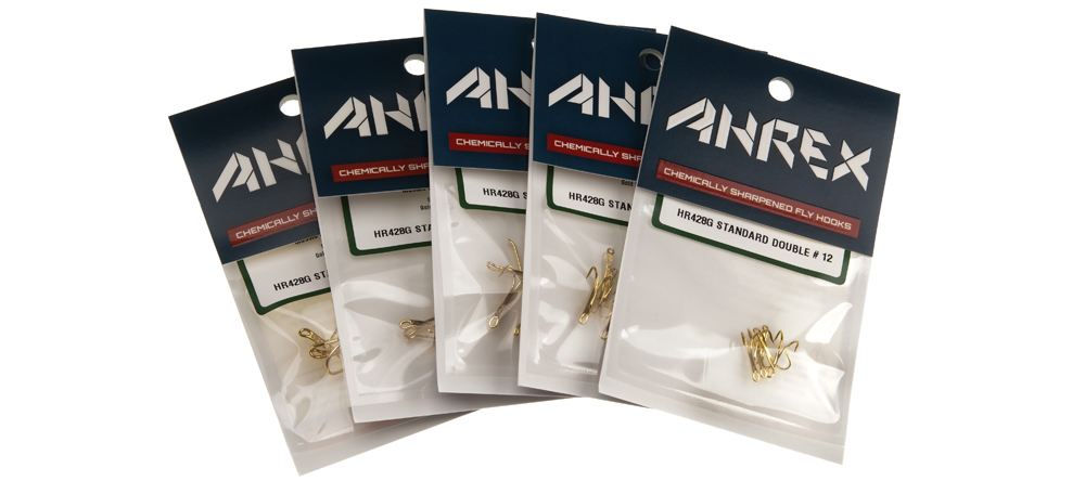 Ahrex Hr428 Gold Double #12 Fly Tying Hooks Gold Short Shanked Double